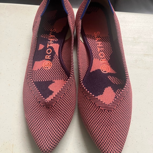 Rothy's Shoes - Rothy's Vibrant Pink and Navy Flats
